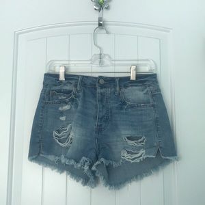 High Rise Denim Shorts